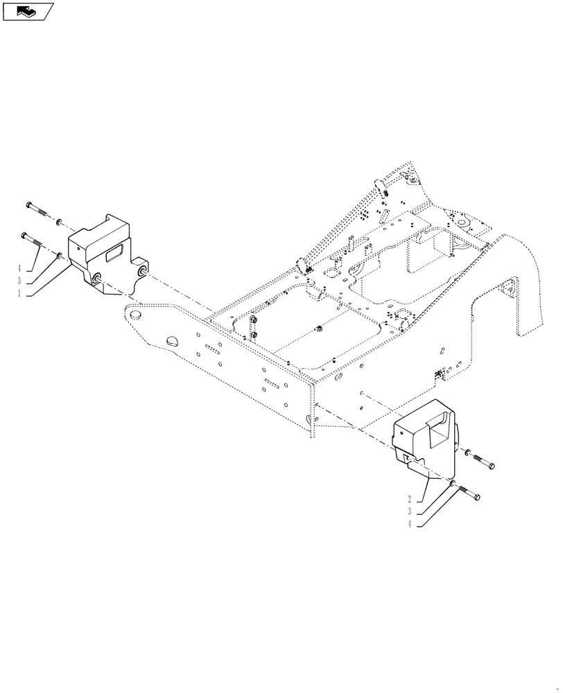 Схема запчастей Case 1021G - (39.140.020) - VAR - 482059, 782895 - COUNTERWEIGHT, HEAVY DUTY INSTALLATION (39) - FRAMES AND BALLASTING