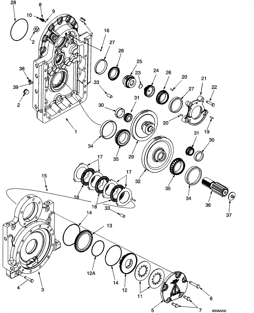 Схема запчастей Case 850L - (06-07) - FINAL DRIVE ASSY, DROP HOUSING (06) - POWER TRAIN