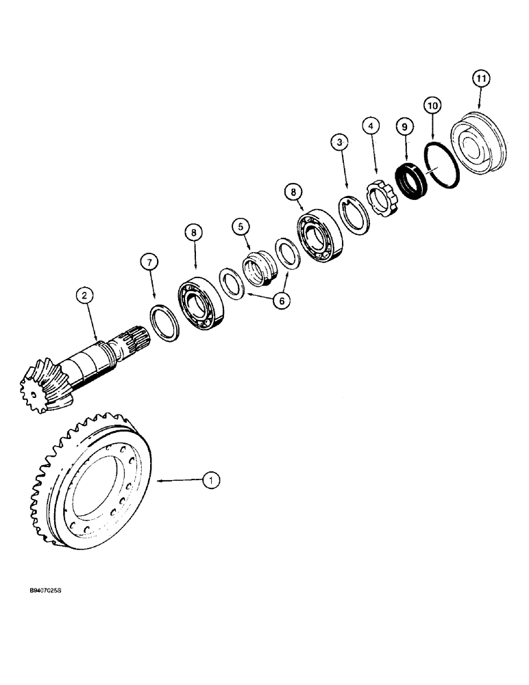 Схема запчастей Case 580SL - (6-16) - FRONT DRIVE AXLE, RING AND PINION GEAR SET (06) - POWER TRAIN
