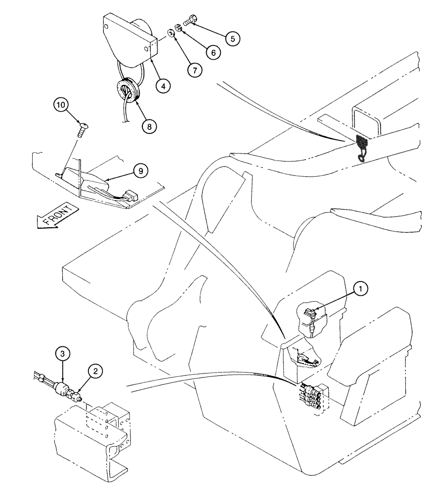 Схема запчастей Case 9050 - (4-18) - TRAVEL ALARM (04) - ELECTRICAL SYSTEMS