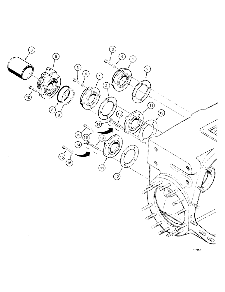 Схема запчастей Case 475 - (148) - TRANSMISSION REAR COVERS (21) - TRANSMISSION