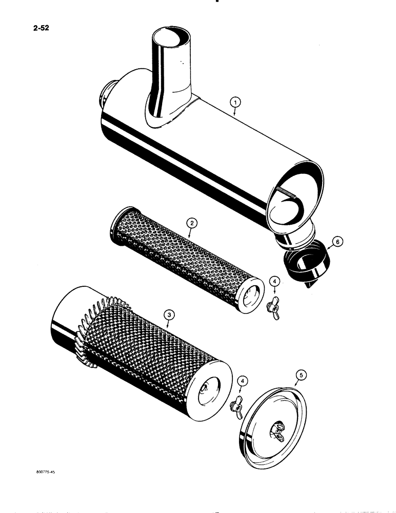 Схема запчастей Case W11B - (2-052) - AIR CLEANER (02) - ENGINE