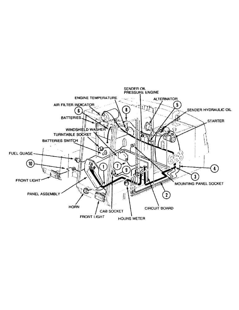 Схема запчастей Case 688 - (1-30) - PICTORIAL INDEX, ELECTRICAL SYSTEM (00) - PICTORIAL INDEX