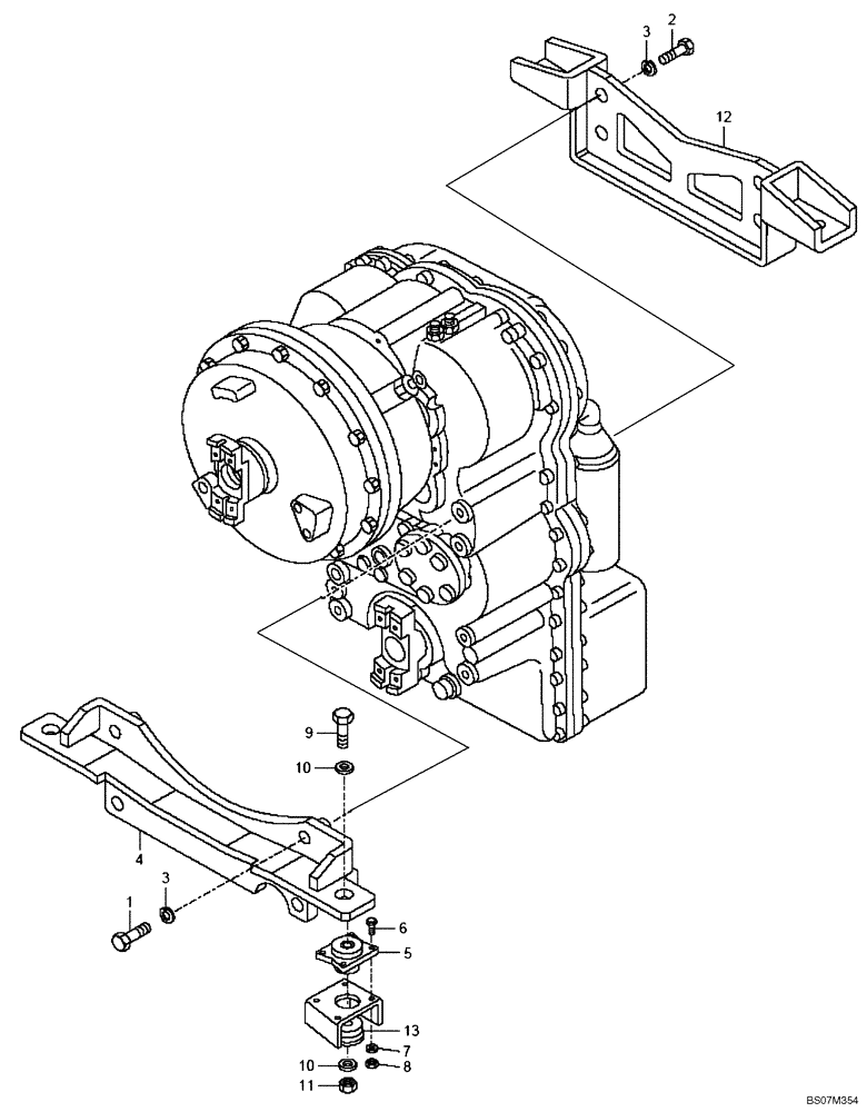 Схема запчастей Case 325 - (1.211/1[02B]) - TRANSMISSION (87619197) (325 NA / PIN HHD000110 AND AFTER) (03) - Converter / Transmission