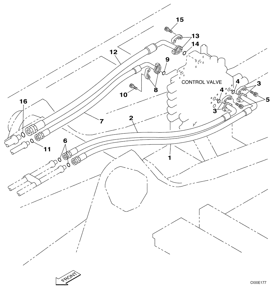 Схема запчастей Case CX210 - (08-11) - HYDRAULICS - ARM AND BUCKET (08) - HYDRAULICS