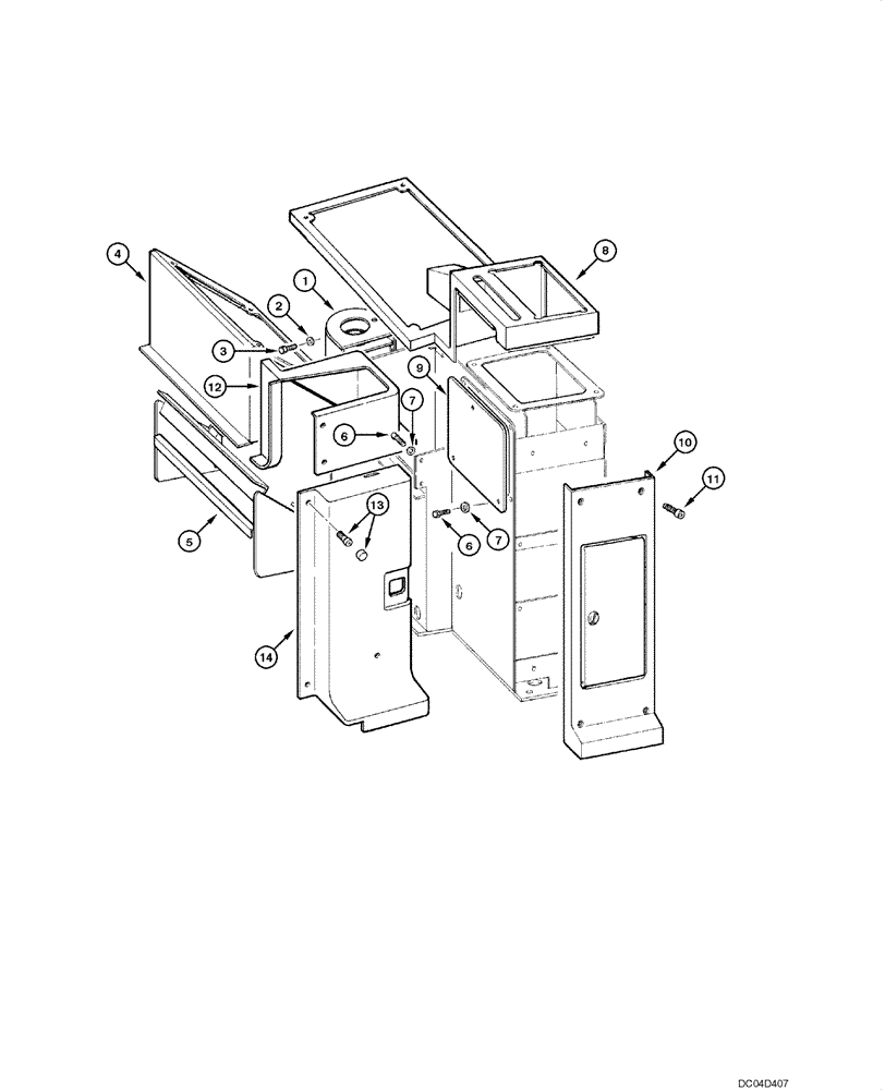Схема запчастей Case 865 - (09.24[00]) - CONSOLE COVERS (09) - CHASSIS