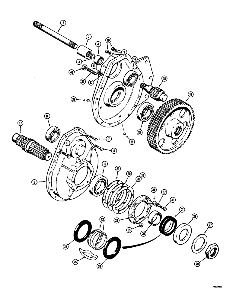 Схема запчастей Case 350B - (120) - FINAL DRIVE AND AXLE SHAFT (04) - UNDERCARRIAGE
