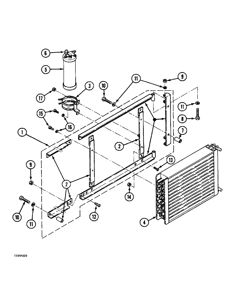 Схема запчастей Case 688BCK - (9B-10) - CAB AIR CONDITIONING - AIR INTAKE COMPARTMENT, 688B CK (120301-) (05.1) - UPPERSTRUCTURE CHASSIS/ATTACHMENTS
