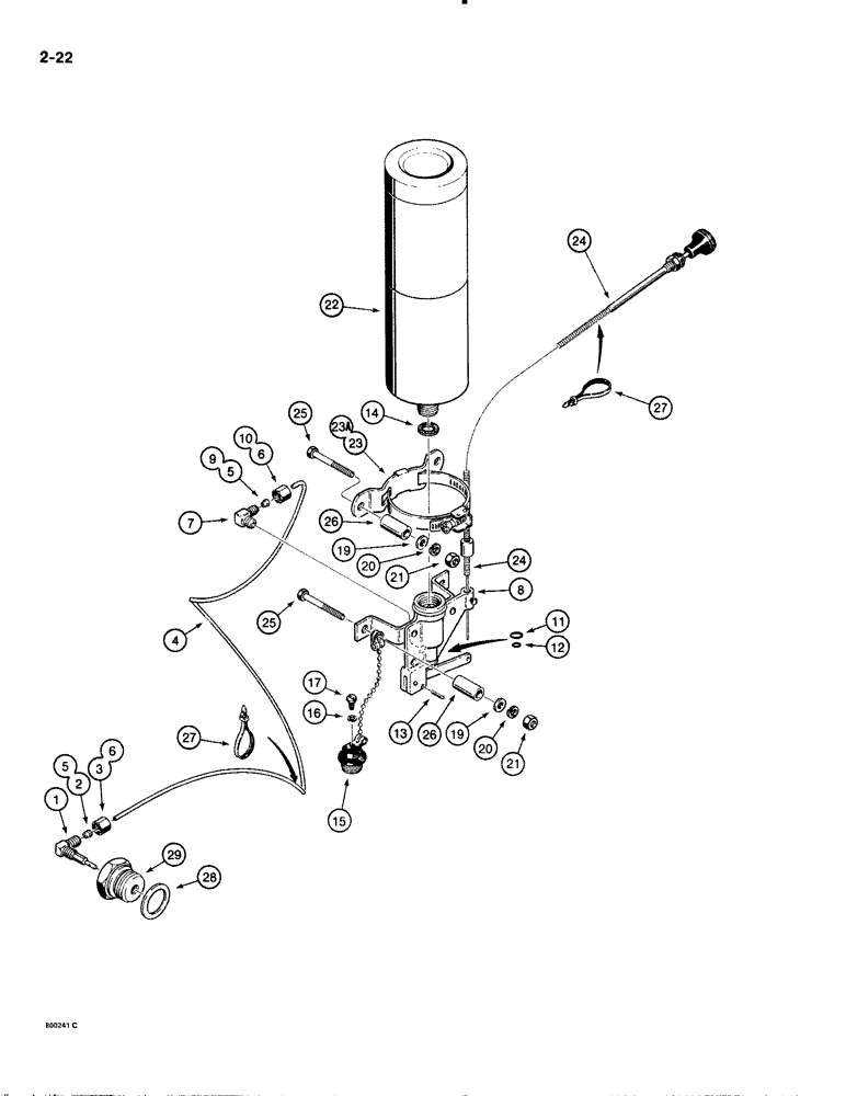 Схема запчастей Case 1835B - (2-22) - COLD START SYSTEM (02) - ENGINE