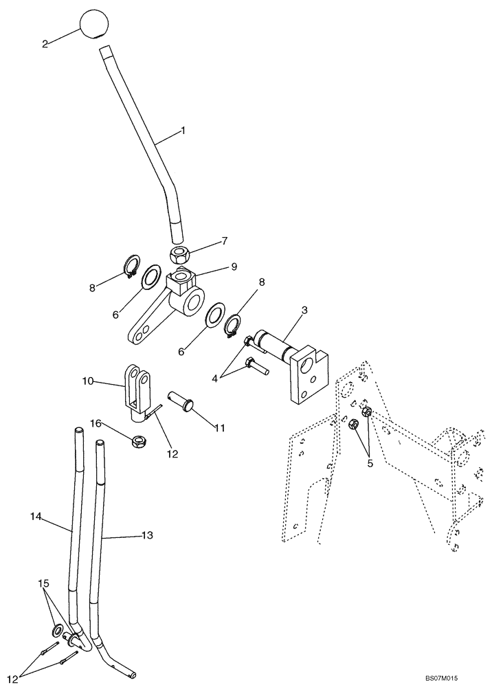 Схема запчастей Case 580M - (09-21) - CONTROLS - BACKHOE AUXILIARY HYDRAULICS, WITHOUT PILOT CONTROLS (09) - CHASSIS/ATTACHMENTS