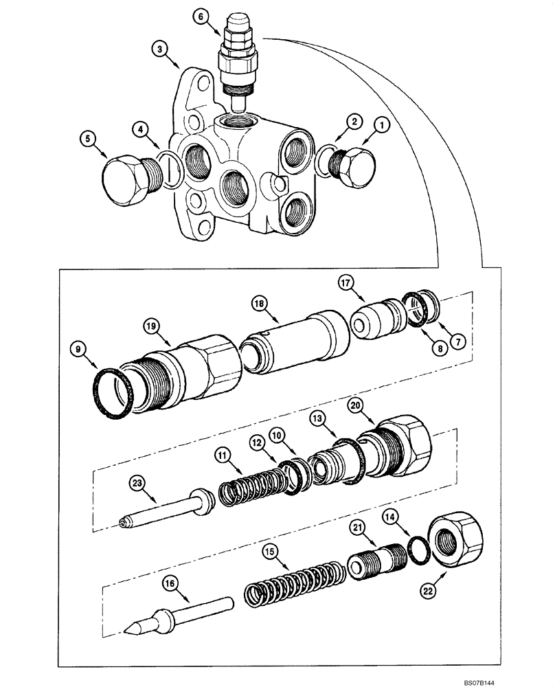 Схема запчастей Case 865 VHP - (08.54[00]) - DISTRIBUTOR - INPUT VALVE (08) - HYDRAULICS