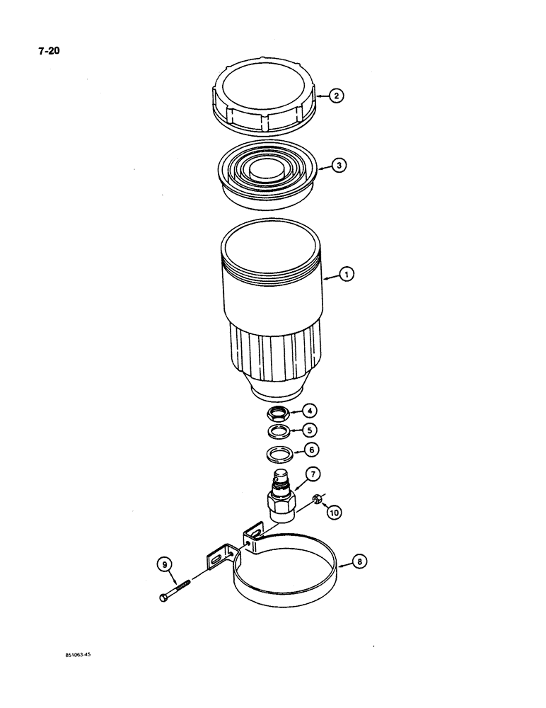 Схема запчастей Case W11B - (7-020) - L114928 BRAKE RESERVOIR (07) - BRAKES