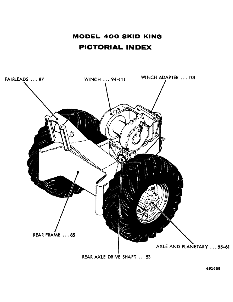 Схема запчастей Case 400 - (006) - PICTORIAL INDEX (00) - PICTORIAL INDEX
