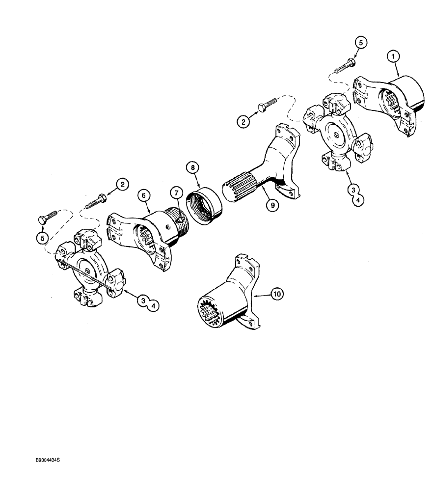 Схема запчастей Case 921 - (6-080) - REAR DRIVE SHAFT (06) - POWER TRAIN