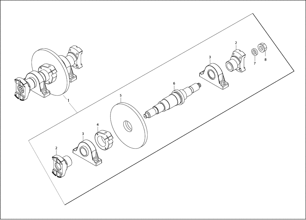 Схема запчастей Case 327B - (24FG0000051[001]) - PROPELLER SHAFT (89500424390) (03) - Converter / Transmission