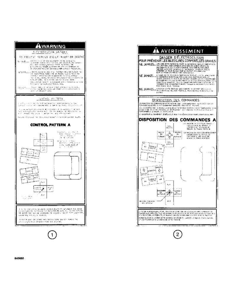 Схема запчастей Case 1187 - (354) - DECALS, OPERATOR CONTROL PATTERNS (05) - UPPERSTRUCTURE CHASSIS