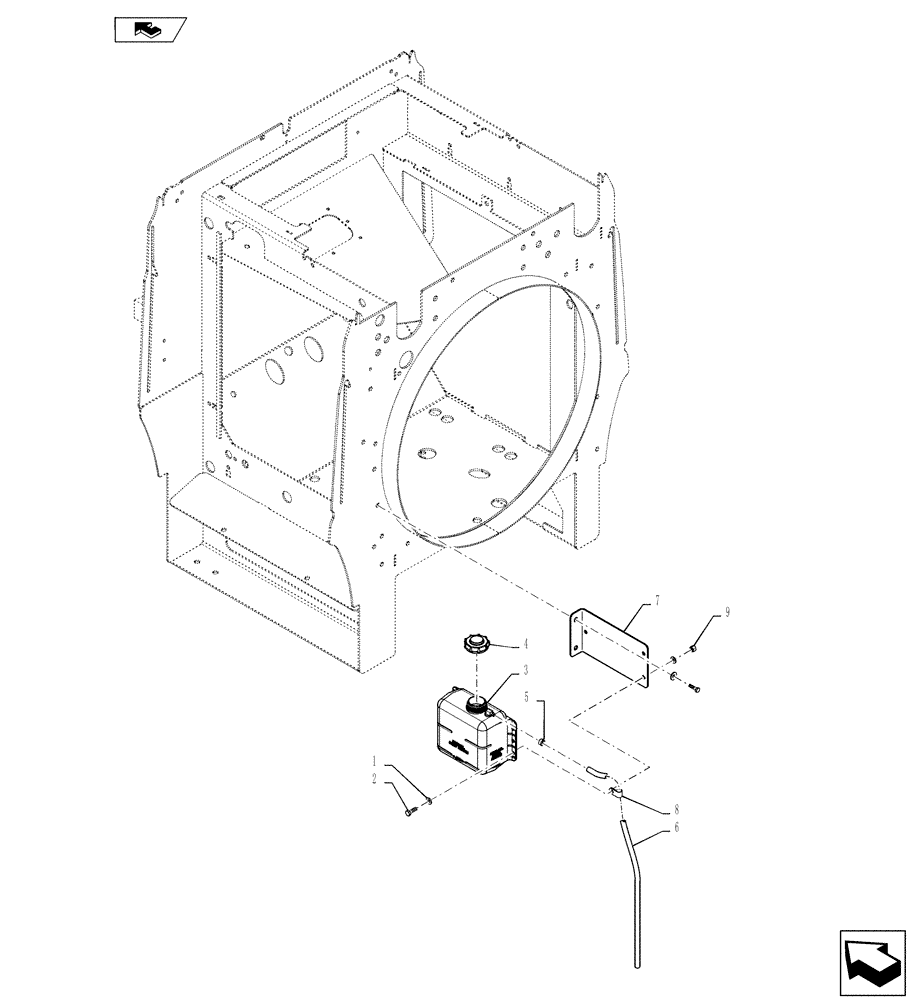 Схема запчастей Case 721F - (35.300.02[03]) - COOLANT RECOVERY SYSTEM (35) - HYDRAULIC SYSTEMS