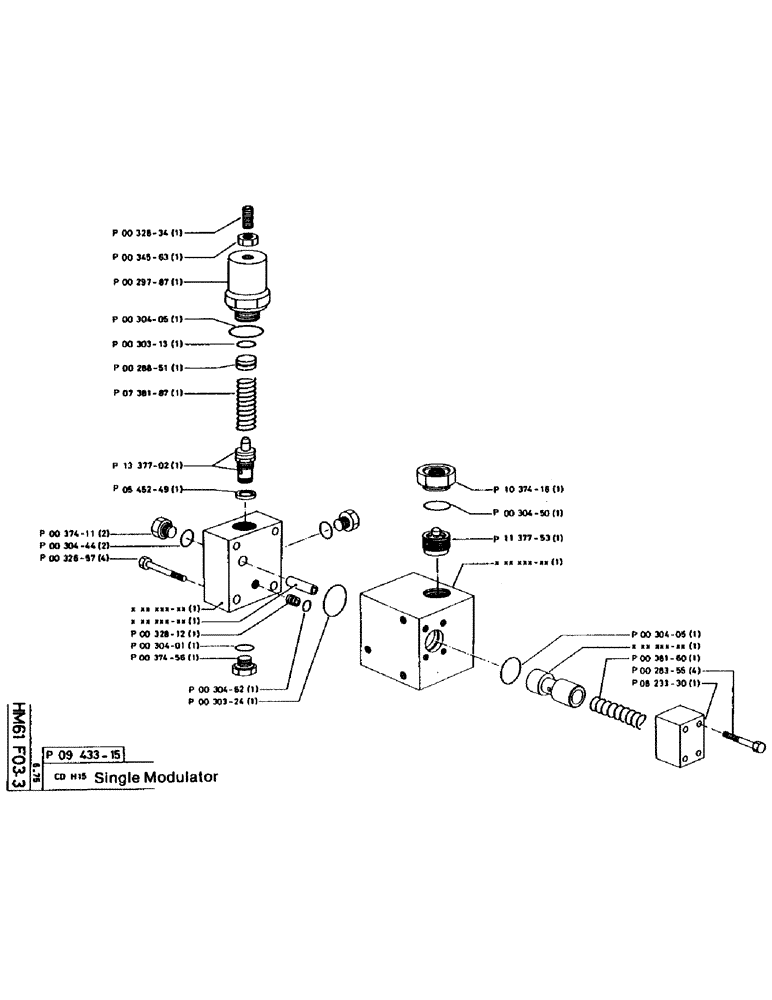 Схема запчастей Case 160CL - (58) - SINGLE MODULATOR (07) - HYDRAULIC SYSTEM