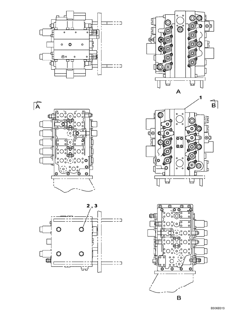 Схема запчастей Case CX700 - (08-200-00[01]) - CONTROL VALVE (08) - HYDRAULICS