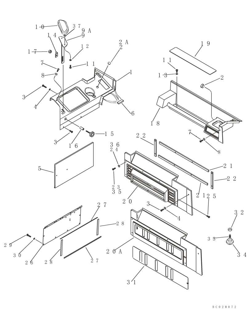 Схема запчастей Case 821C - (09-34) - COVERS - CONSOLE AND WRIST SUPPORT (09) - CHASSIS