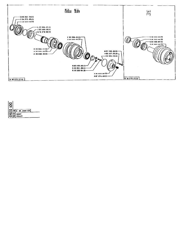 Схема запчастей Case 90BCL - (156) - ROLLER (04) - UNDERCARRIAGE