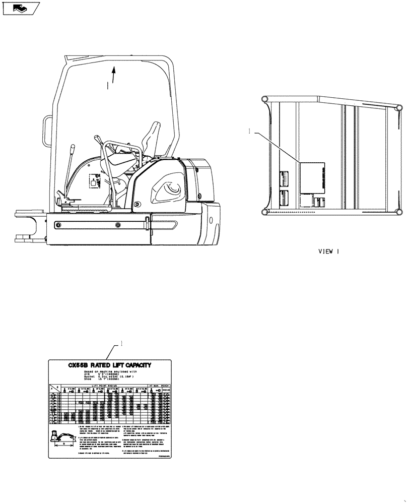 Схема запчастей Case CX55BMSR - (06-012[00]) - NAME PLATE INSTALL (CANOPY) (90) - PLATFORM, CAB, BODYWORK AND DECALS