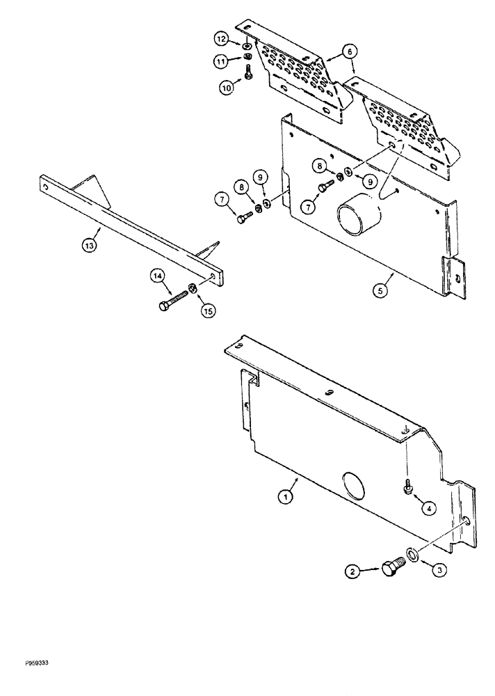Схема запчастей Case 1150G - (9-018) - REAR TRANSMISSION GUARDS (05) - UPPERSTRUCTURE CHASSIS