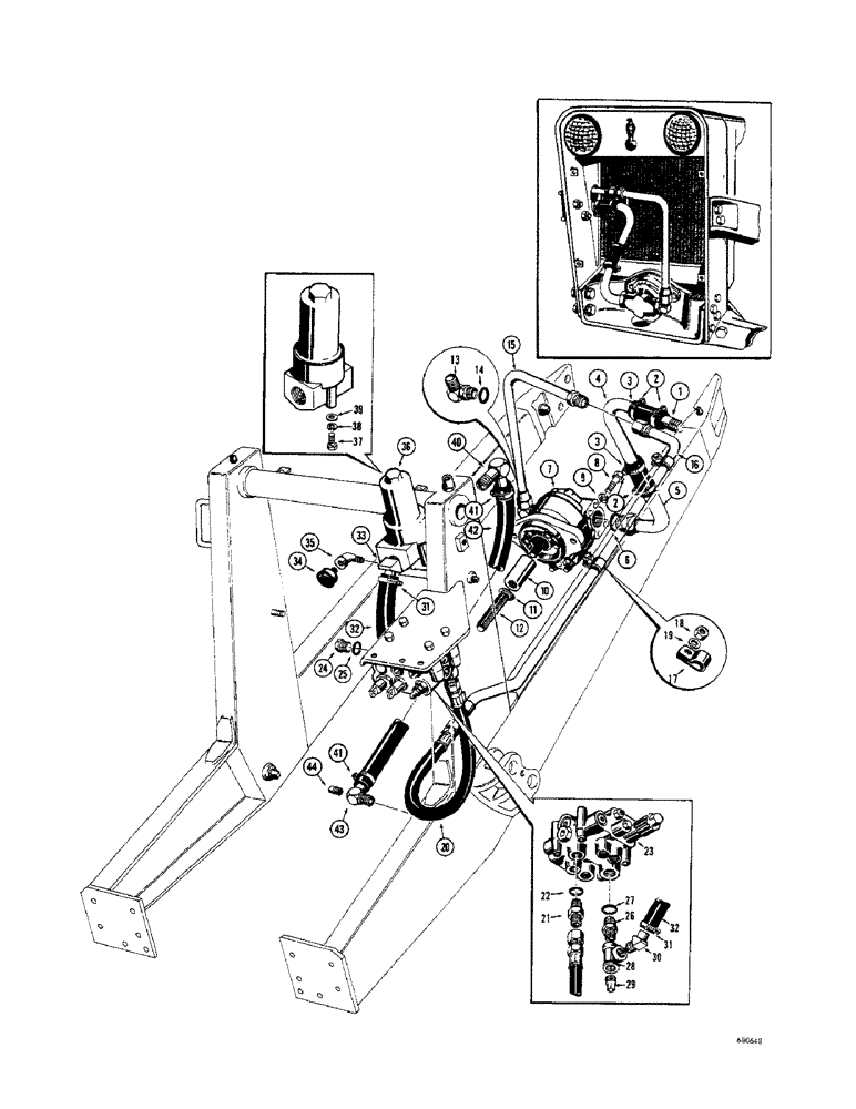 Схема запчастей Case 33 - (034) - LOADER PRIMARY HYDRAULICS, BEFORE LOADER SN. 4200725 