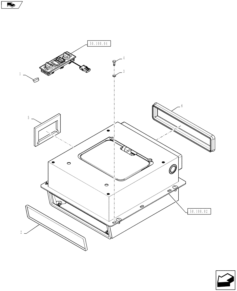 Схема запчастей Case 721F - (50.104.02) - HEATER - MOUNTING (50) - CAB CLIMATE CONTROL