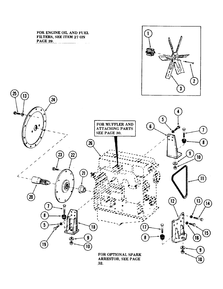 Схема запчастей Case 35 - (028) - ENGINE AND ATTACHING PARTS FOR: DETROIT DIESEL 4-53 ENGINE (10) - ENGINE