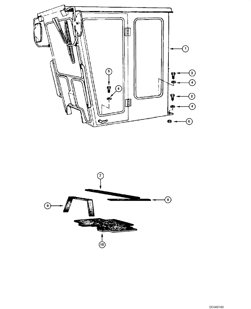 Схема запчастей Case 885 - (09.27[00]) - CAB - ASSEMBLY (CLOSED CAB) (09) - CHASSIS