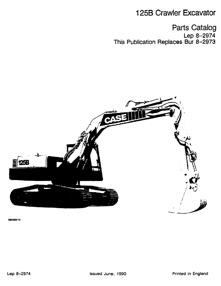 Схема запчастей Case 125B - (1-1) - 125B CRAWLER EXCAVATOR (00) - PICTORIAL INDEX