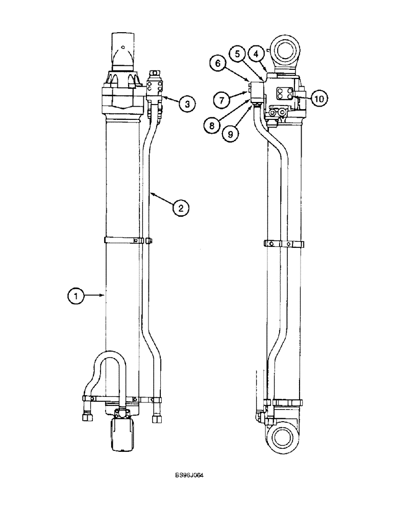 Схема запчастей Case 9060B - (8-188) - LOAD HOLDING OPTION, ARM CYLINDER WITH HOLDING VALVE (08) - HYDRAULICS