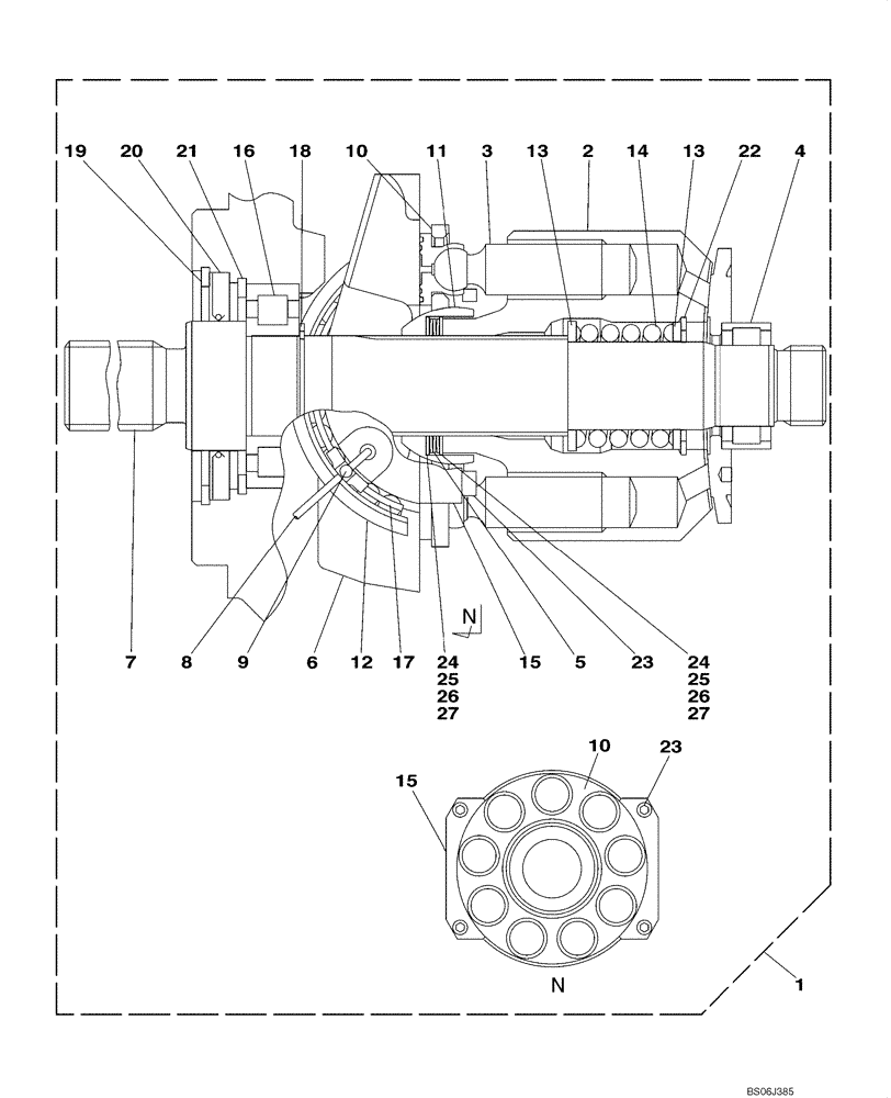 Схема запчастей Case CX130 - (08-144) - KNJ2977 PUMP ASSY, HYDRAULIC - ROTOR (08) - HYDRAULICS