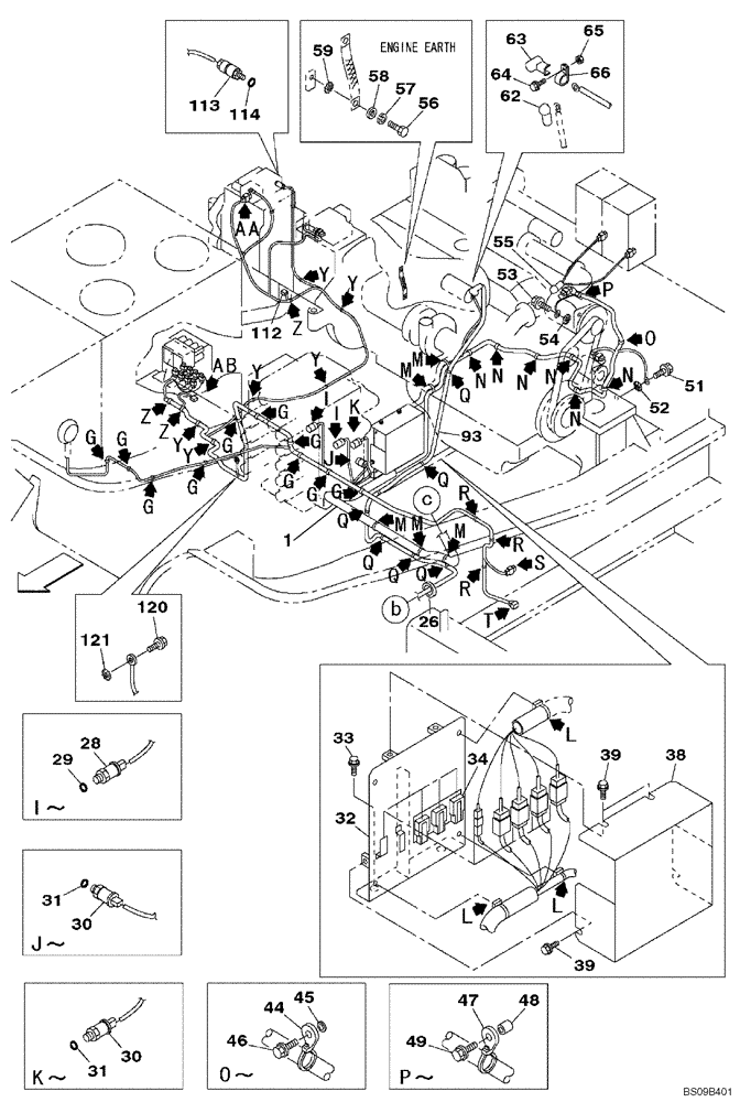 Схема запчастей Case CX700B - (04-01) - HARNESS, MAIN - CHASSIS, UPPERSTRUCTURE (04) - ELECTRICAL SYSTEMS