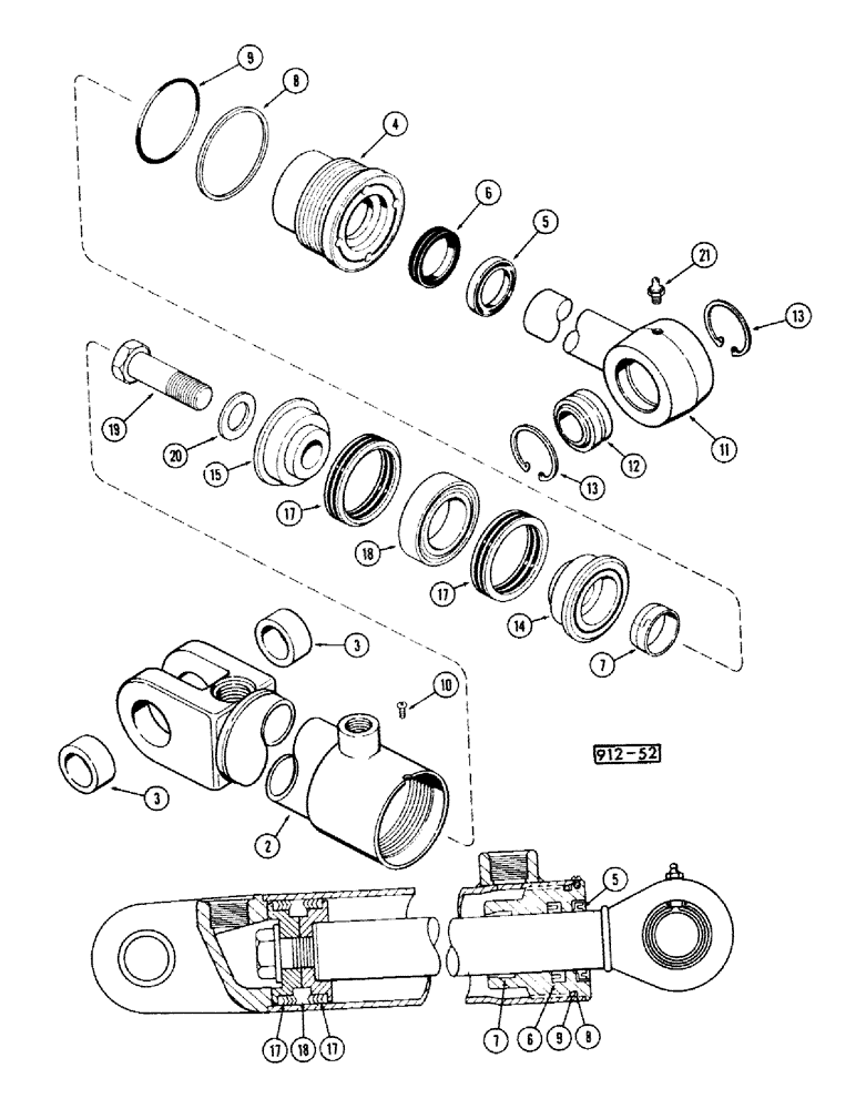 Схема запчастей Case 35 - (336) - G33351 CYLINDER TILT 