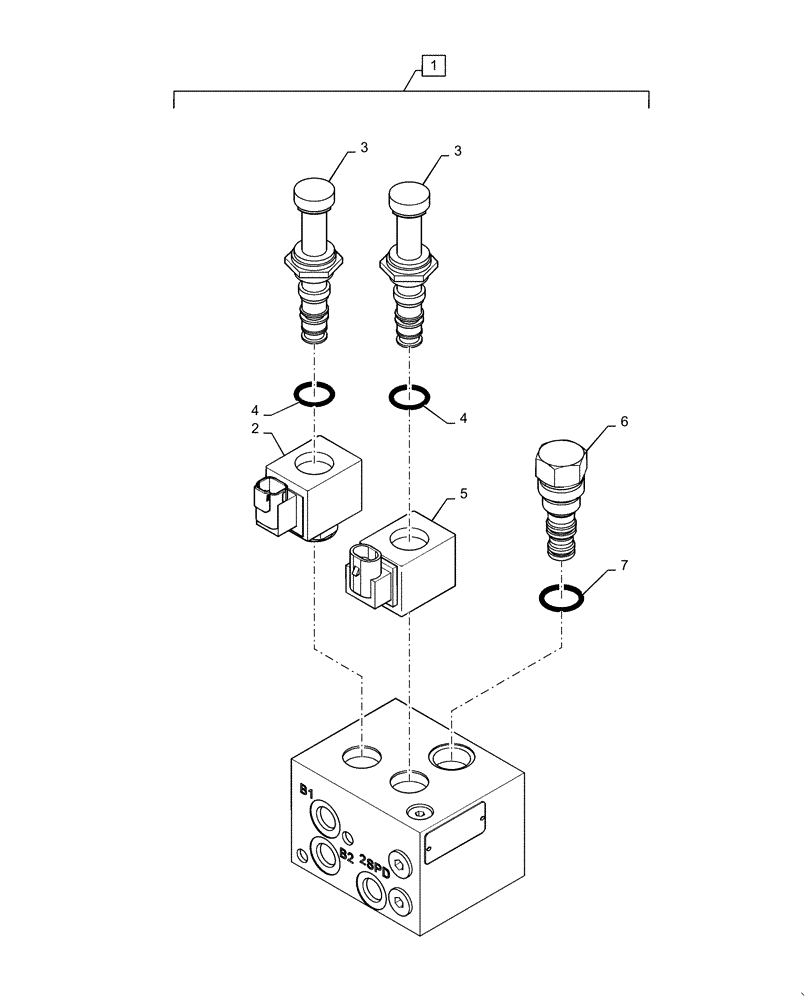 Схема запчастей Case SR240 - (35.353.AC[02]) - BRAKE VALVE, 2-SPEED (35) - HYDRAULIC SYSTEMS