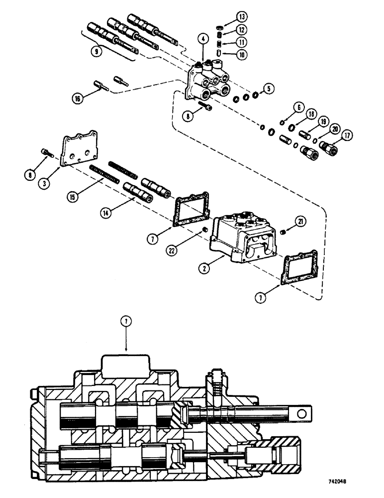 Схема запчастей Case 475 - (098) - R20724 TRANSMISSION CONTROL VALVE (21) - TRANSMISSION