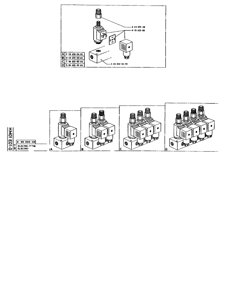 Схема запчастей Case 90BCL - (261) - ELECTROVALVE (07) - HYDRAULIC SYSTEM