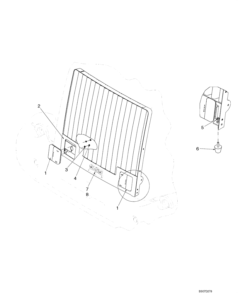 Схема запчастей Case 621E - (04-20) - MOUNTING - LAMPS, REAR COMBINATION (04) - ELECTRICAL SYSTEMS