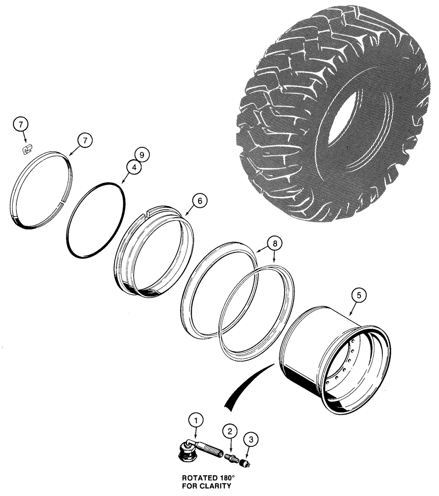 Схема запчастей Case 821C - (06-46) - WHEELS (06) - POWER TRAIN