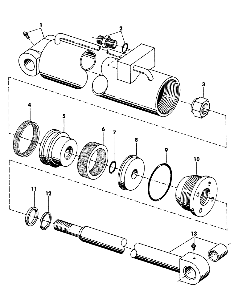 Схема запчастей Case 40BLC - (220) - COLLECTOR ACTUATOR CYLINDER, (3.50" ID X 9.70" STROKE) (07) - HYDRAULIC SYSTEM