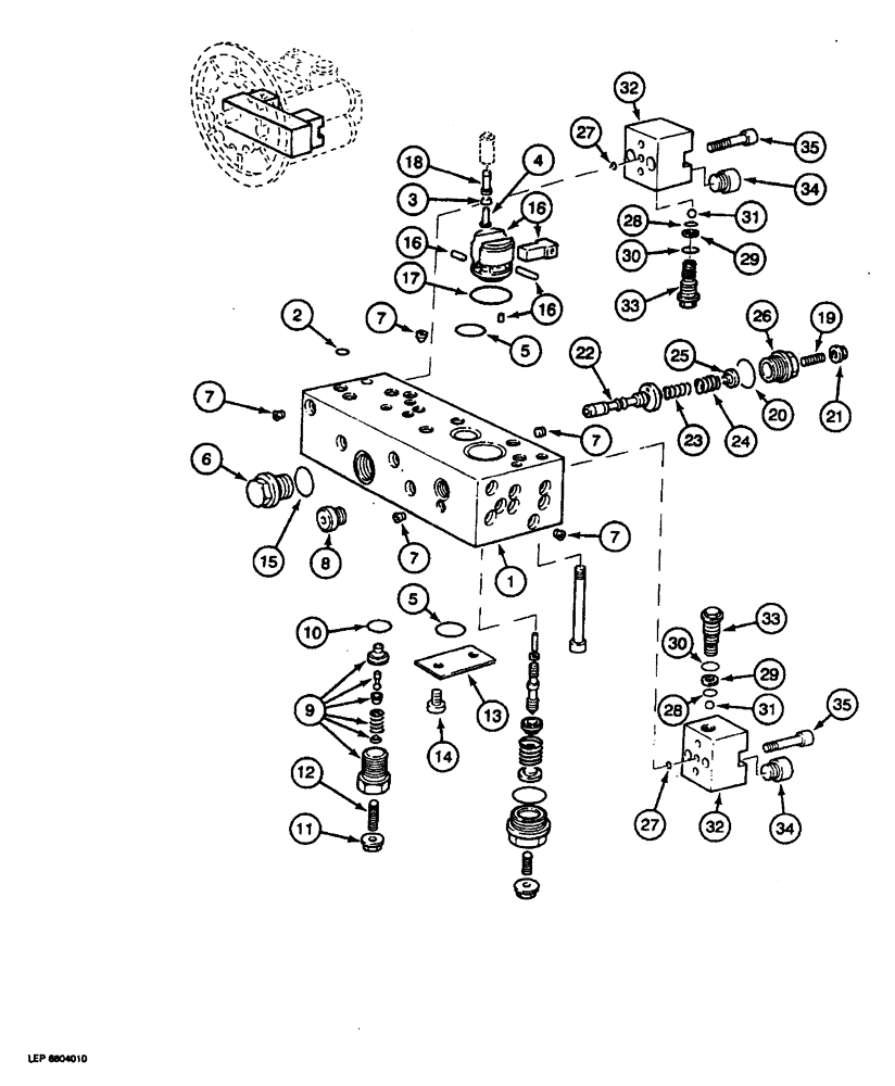 Схема запчастей Case 688 - (8-046) - HIGH PRESSURE HYDRAULIC PUMP (08) - HYDRAULICS