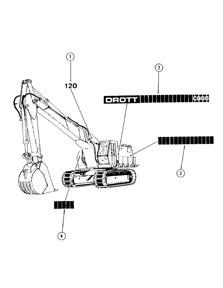 Схема запчастей Case 120 - (299) - GRAPHIC PRODUCTS, USED ON UNITS WITH SERIAL NO. 6287181 AND AFTER (90) - PLATFORM, CAB, BODYWORK AND DECALS