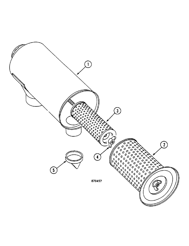 Схема запчастей Case 688C - (2-06) - AIR FILTER (01) - ENGINE