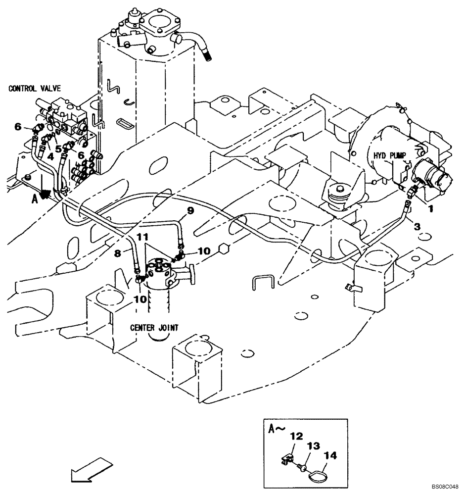 Схема запчастей Case CX80 - (08-16) - HYDRAULICS - BLADE, DOZER (08) - HYDRAULICS