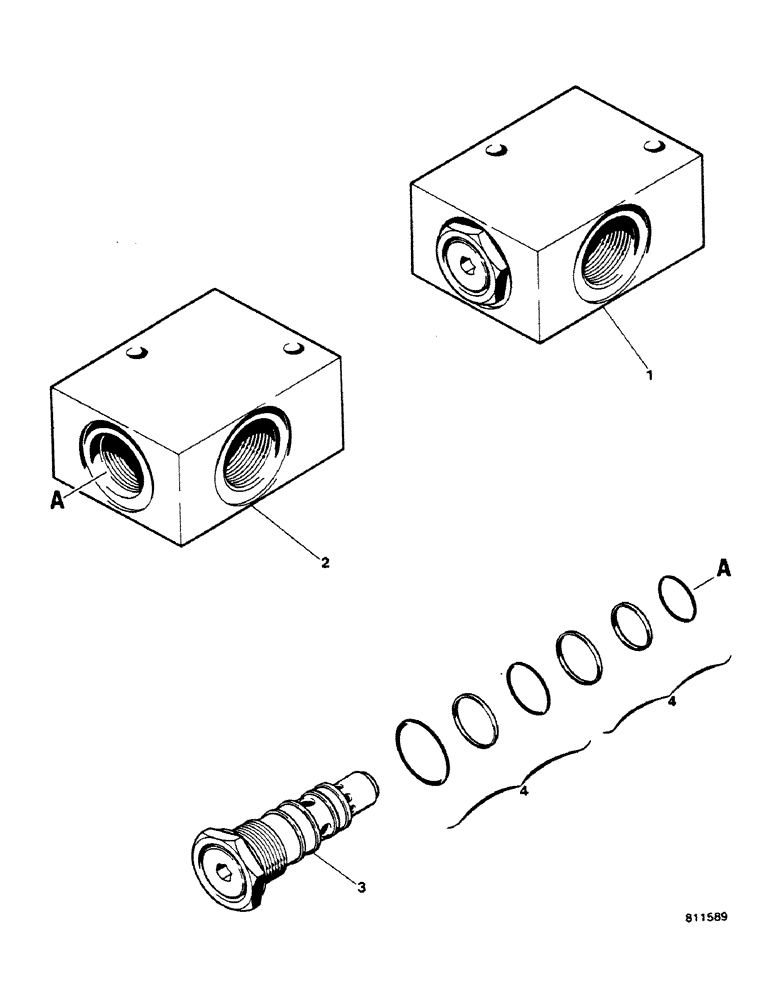 Схема запчастей Case 580G - (302) - CHECK VALVE FOR STABILIZER CYLINDERS (08) - HYDRAULICS