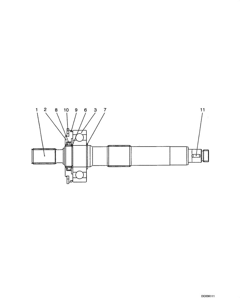 Схема запчастей Case CX47 - (08-19[00]) - PUMP - SHAFT (08) - HYDRAULICS