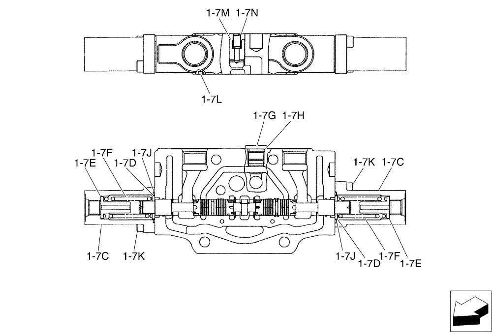 Схема запчастей Case CX50B - (01-024[07]) - VALVE INSTAL, ANGLE DOZER (35) - HYDRAULIC SYSTEMS