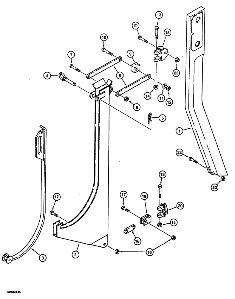 Схема запчастей Case CASE - (9-50) - PLOW BLADES AND CHUTES, BENT BLADE - 1" X 24" X 3/4" CLEARANCE (09) - CHASSIS